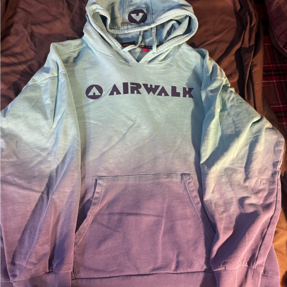 Airwalk Men's Blue and Purple Hoodie